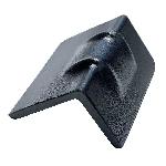 Black Finish Rubber Coated Steel Edge Protector